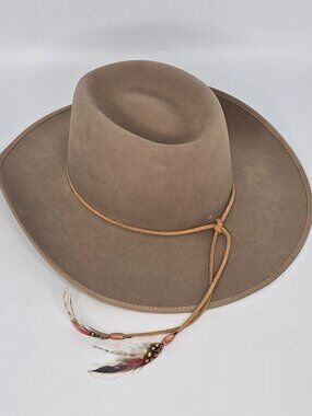 Hatman Jack's Genuine Fur Felted Light Beige Hat